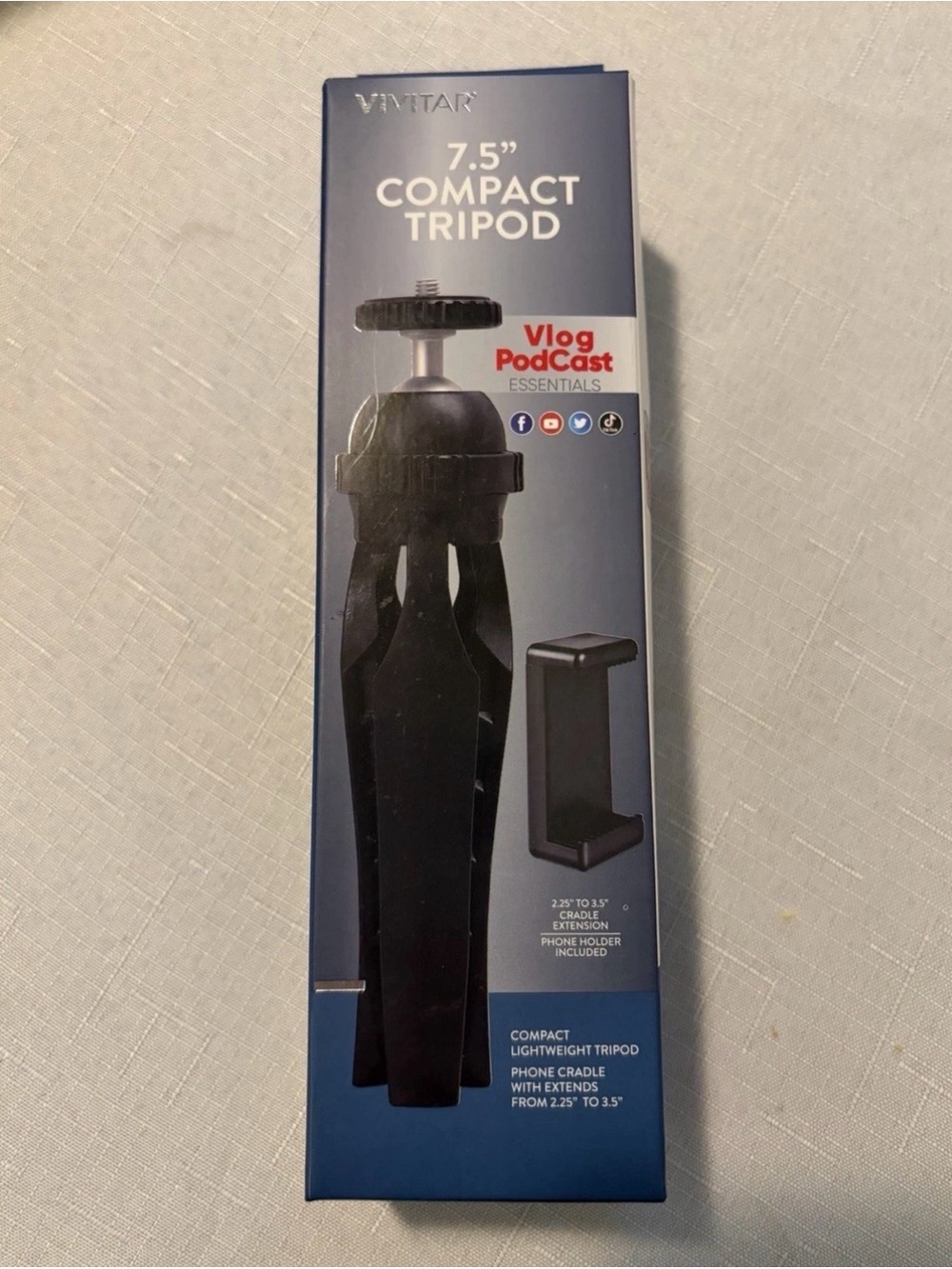 Vivitar 7.5" Compact Tripod Stand - Black